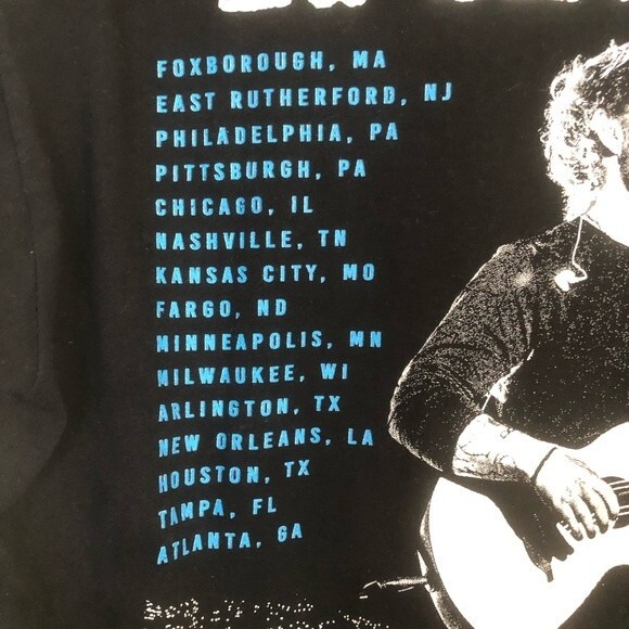 ED SHEERAN 2018 North American Stadium Tour Shirt Unisex Medium Band Music Black - Picture 4 of 5